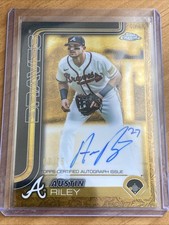 2025 Topps Gilded Austin Riley Chrome Gold Auto Refractor #/75