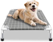 Elevated Pet Bed Dog Cot- for Small Dogs | Raised Small, Grey 
