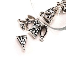 Silver Triangle Jewelry Bails, 15x10mm - US S...