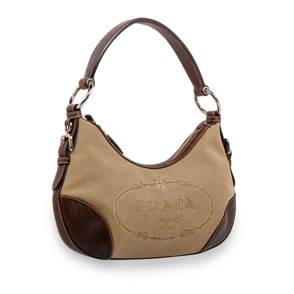 PRADA Brown Leather Shoulder Bags for Women for sale | eBay