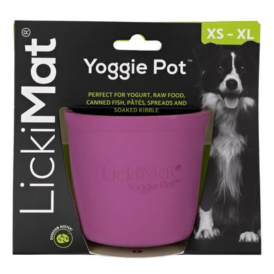 Lickimat Yoggie Pot Slow Feeder Dog Bowl (Purple) - 9x9.5cm