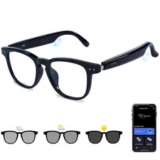 AI Smart Glasses, Anti Blue Light Bluetooth Translation Glasses with 164 Hand...