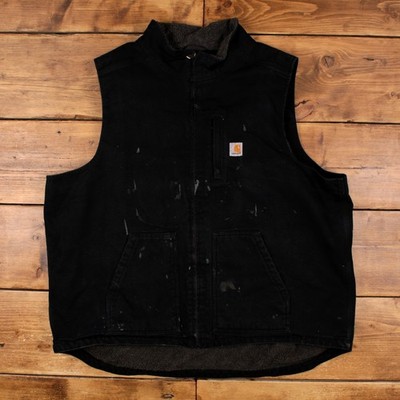 Carhartt Canvas Weste 3XL Herren 00s Black Duck Tall gefüttert Chore Utility Gilet
