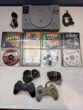 Sony PlayStation 1 PS1 SCPH-7501 Console System 8 Game Bundle Tested Working