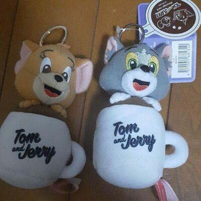 tom and jerry plush doll keychain set 2022 tully's coffee | eBay