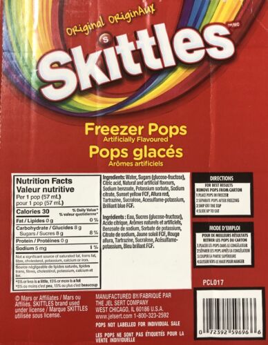 96er PACK! NEU Skittles Variety Pack Gefrierpops, Glutenfrei, Versand am selben Tag! - Bild 3 von 3
