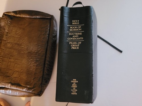 QUAD 5 X 7 Bible B of Mormon D & C Scriptures Church of Jesus Christ LDS & Tote - Picture 3 of 17