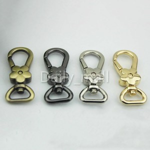 Flowers-Swivel-Eye-Snap-Hook-D-Ring-Leather-Craft-Bag-Strap-Clasp-DIY-accessory