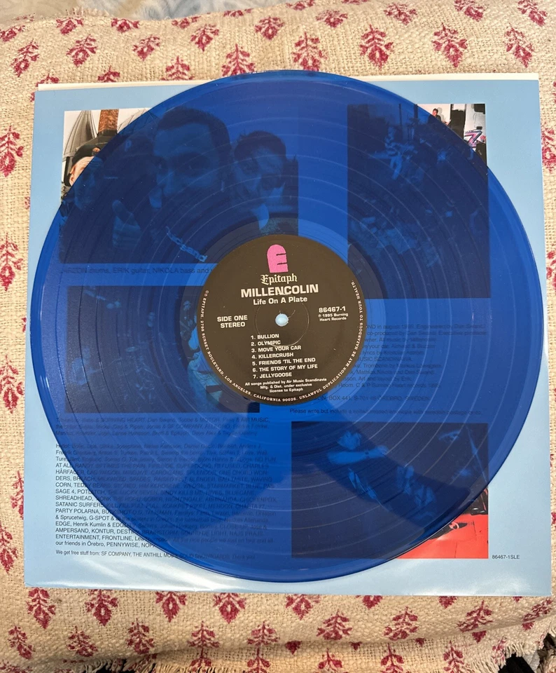 Millencolin - Life on a Plate - Blue Translucent LP NM - Image 4 of 4