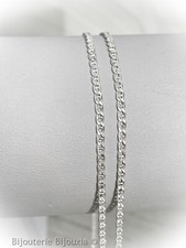 Chaîne Fine Maille Marine 50 cm Argent Massif 925/1000 Poinçonné NEUF Bijoux