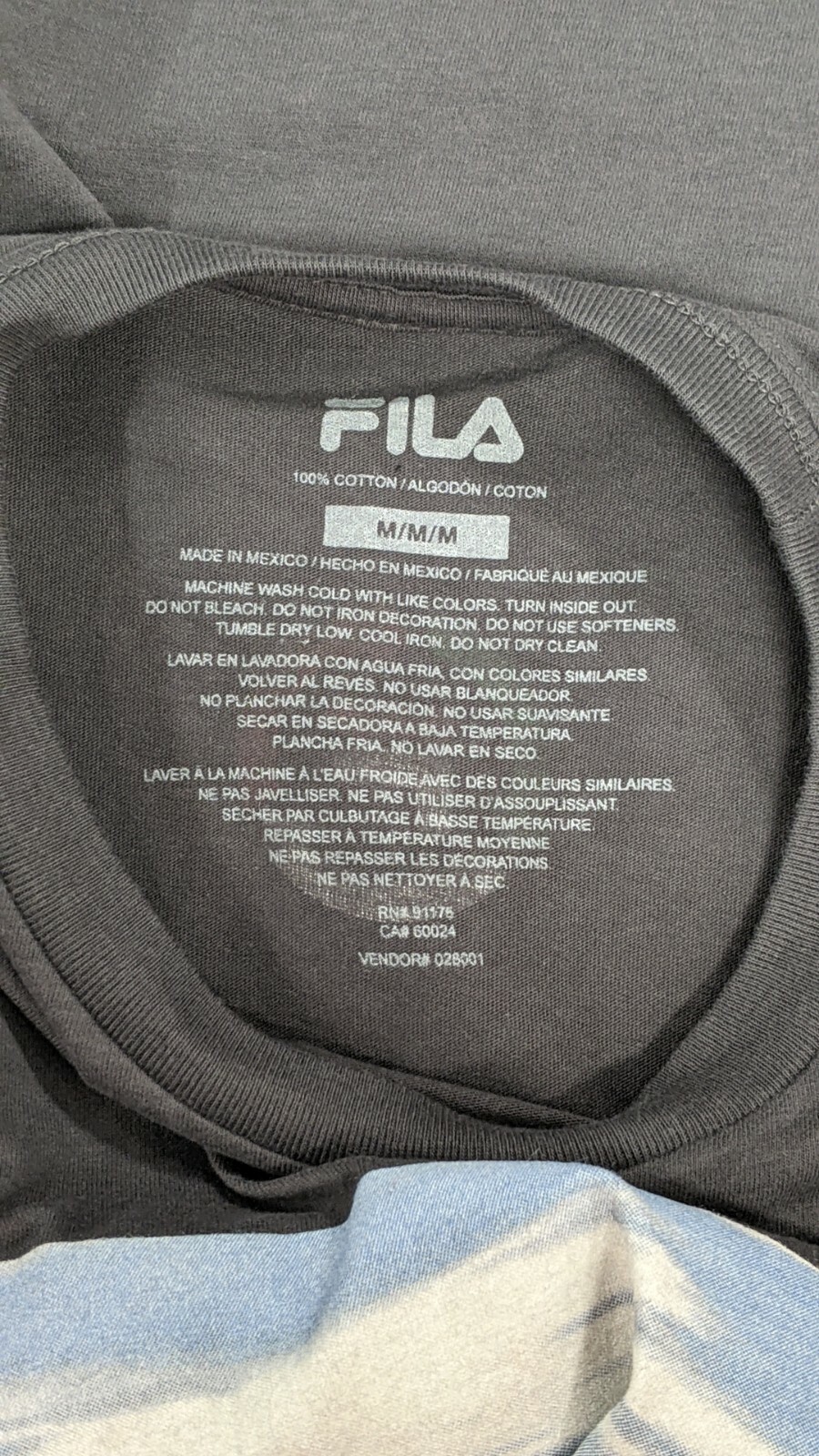 T shirt Fila uomo grigia media manica corta girocollo grafica montagna vista