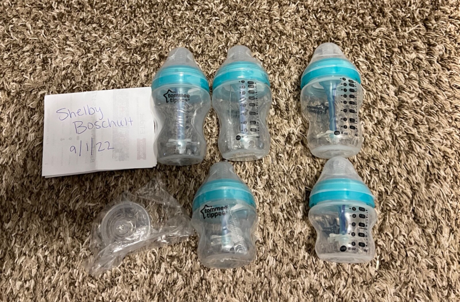 Tommee Tippee Closer to Nature Anti Colic Bottles 9oz x 3 and 5oz x 2