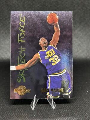 Karl Malone 1995-96 SkyBox NBA Skytech Force Insert Card #SF13