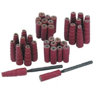 Abrasive Sanding Cartridge Spiral Roll Cone Cylinder Shaped Sander (52 Pc) Set