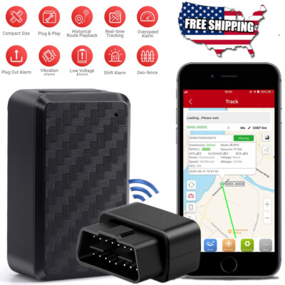 OBD2 GPS Tracker Real Time Vehicle Tracking Device GSM GPRS Car Precise Locator