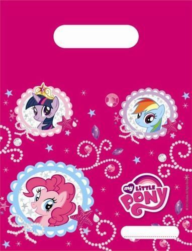 My Little Pony Birthday Party Plastic Loot / Party Bags (6 Pack) - Picture 1 of 1