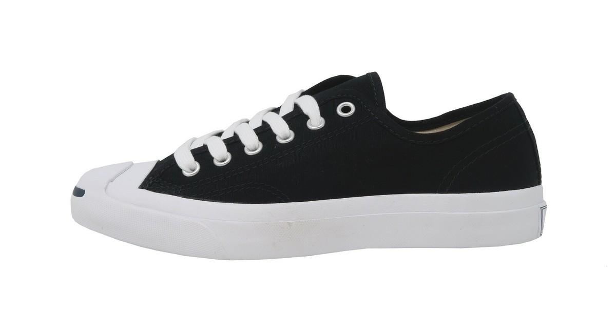 国内配送 CONVERSE CANVAS JACK PURCELL BLACK CONVERSE Jack Purcell Black Canvas Lace Up Fashion Women