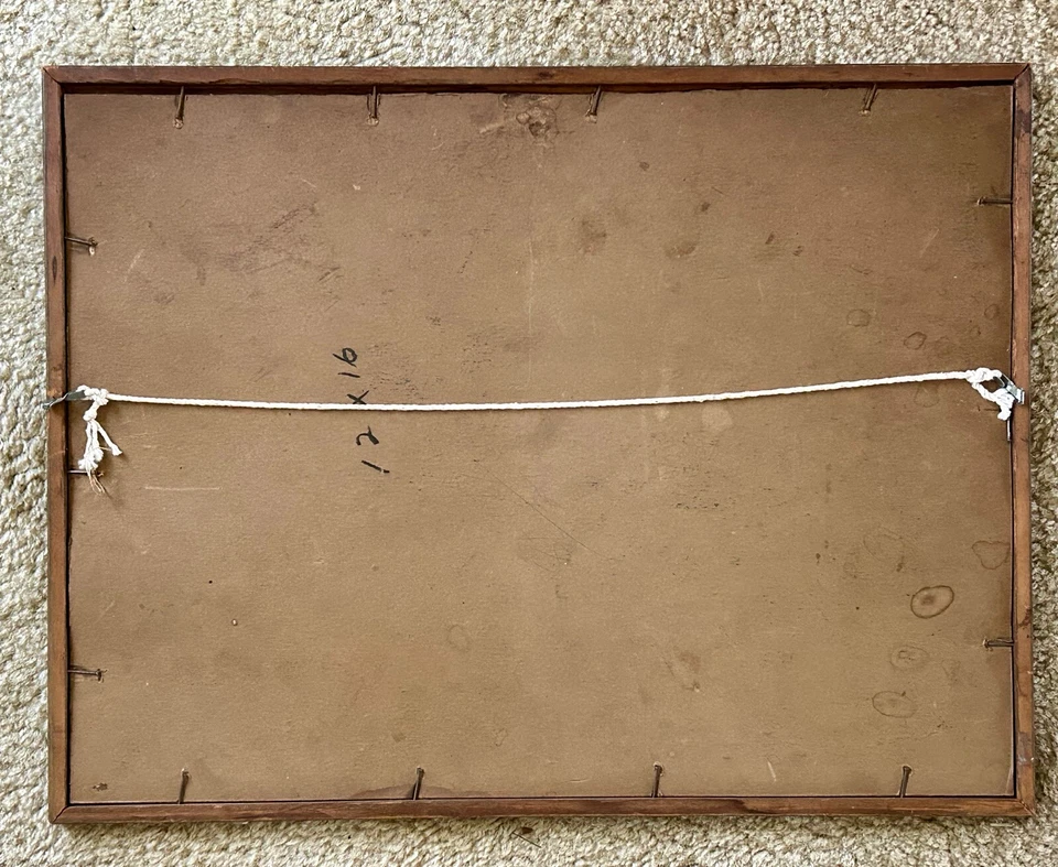 Impresión artística antigua de May Ferris Smith "Grand Canal" de 1926 enmarcada 16-5/8" x 12-3/4" Foto 3 de 4