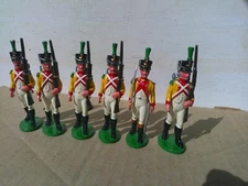 Trophy Wales Miniatures, Napoleonic French Neufchatel infantry lot of 6 lead, PP