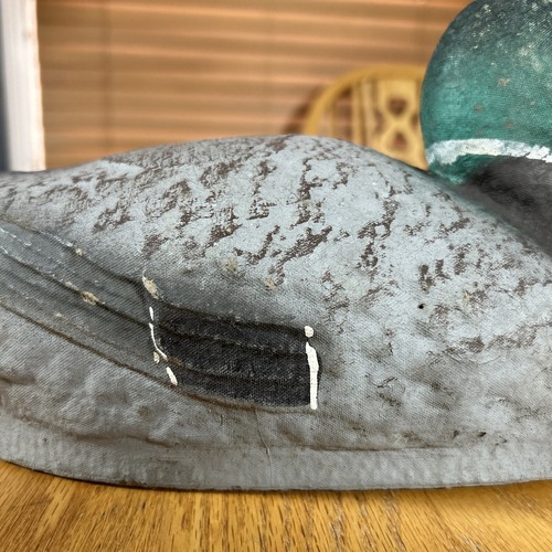Vintage Victor Duck Decoy JC Higgins Paper Mache Sears Roebuck Drake Mallard - Picture 13 of 24