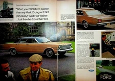 Original 1966 Ford AD: Quiet Man tours London in '66 XL & LTD Stereo Tape Player