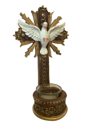 Espiritu Santo Paloma Blanca  Con Vela 1340-10 Figure