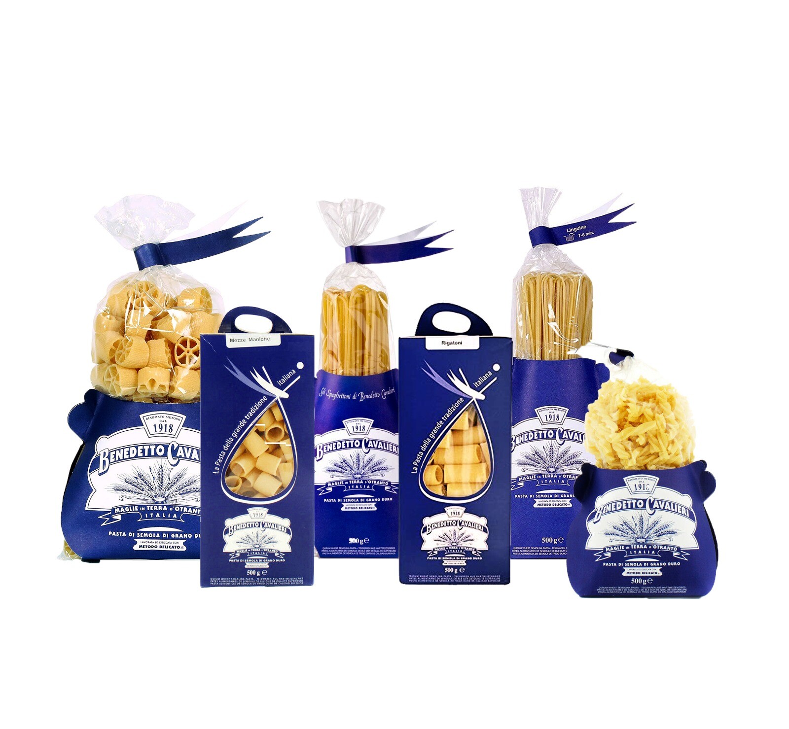 BOX DEGUSTAZIONE 1 PASTA CAVALIERI 6 pezzi DA 500gr (3Kg) PASTA ARTIGIANALE