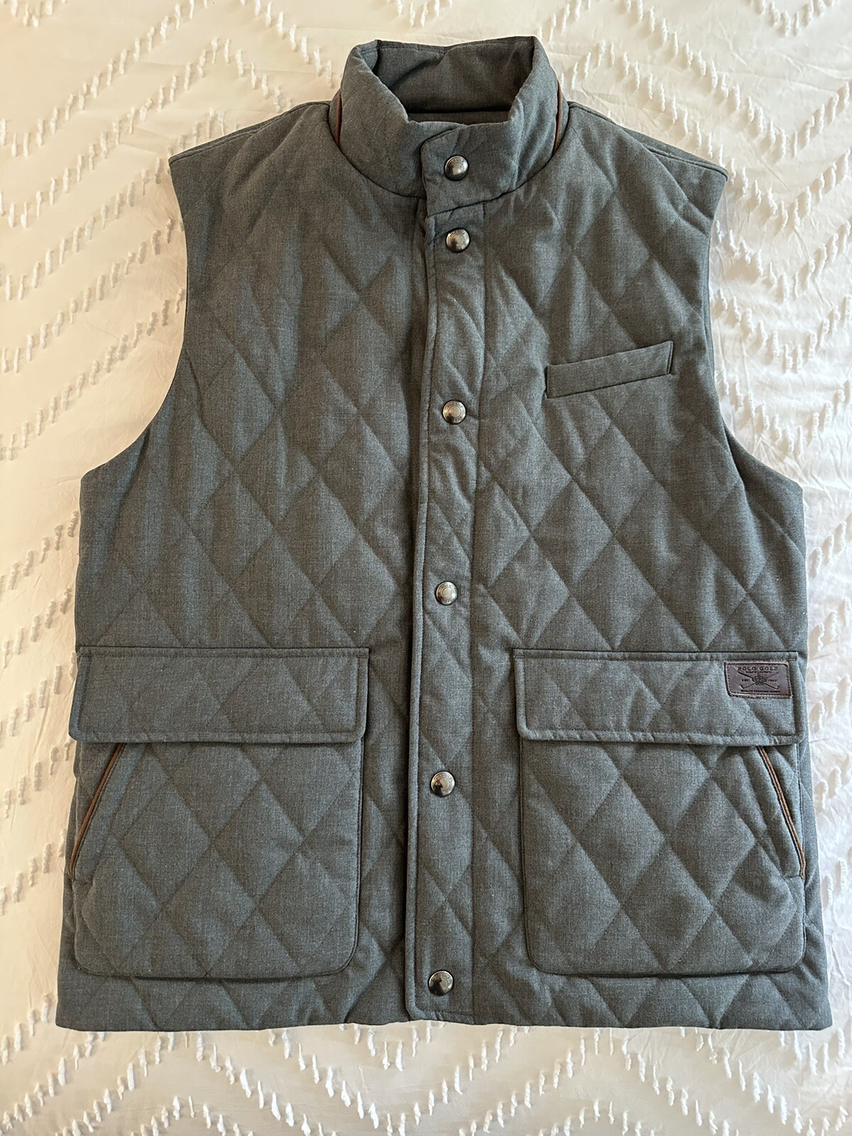 Ralph Lauren Polo Golf Men’s Quilted Vest Gray Medium eBay