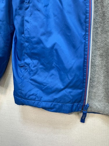 L.L. Bean Kids Windbreaker Winter Fleece Jacket Size 10 Blue Hooded Full Zip - Picture 5 of 15