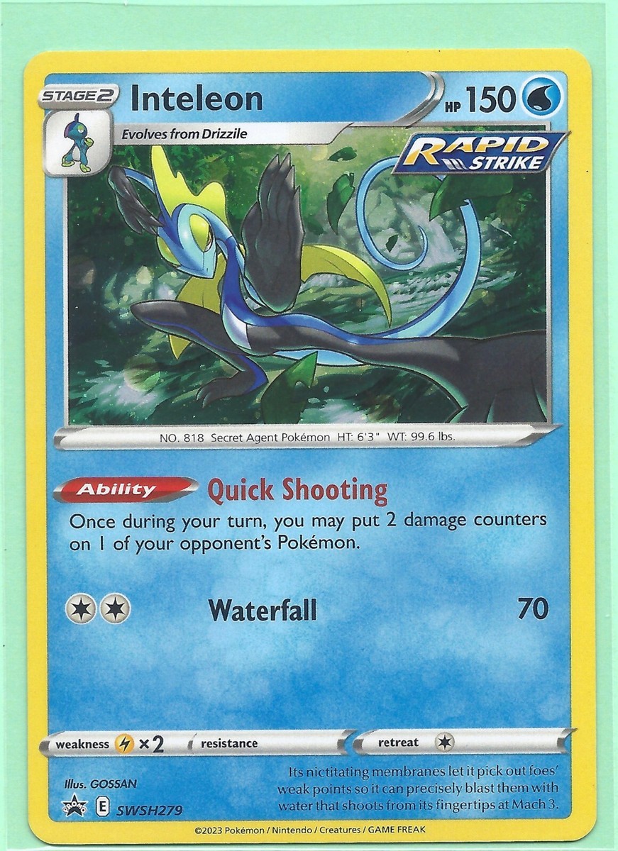 CROWN ZENITH POKEMON INTELEON PROMO CARD SWSH279