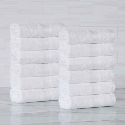 Rayon From Bamboo Blend Cotton 12 Piece Washcloth Face Towel Set - Picture 77 of 83