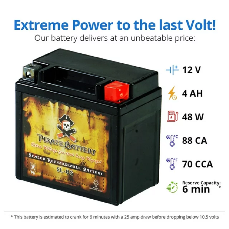 Pirate Battery Ytx5LBs Scooter Battery for Manco 50Cc 5049 E 2005 eBay