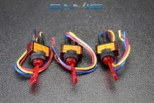 3 PCS TOGGLE SWITCH ON OFF RED ROCKER LED 12V 20 AMP 3 PIN IS-EC-IT1220RED