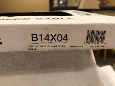 New UFlex Cable Mercury Throttle Check Fuel Shut Down Cable, B14X04 4' Cable