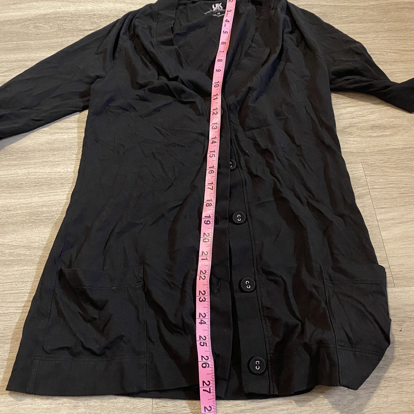 French connection black button down long sleeve c… - image 8