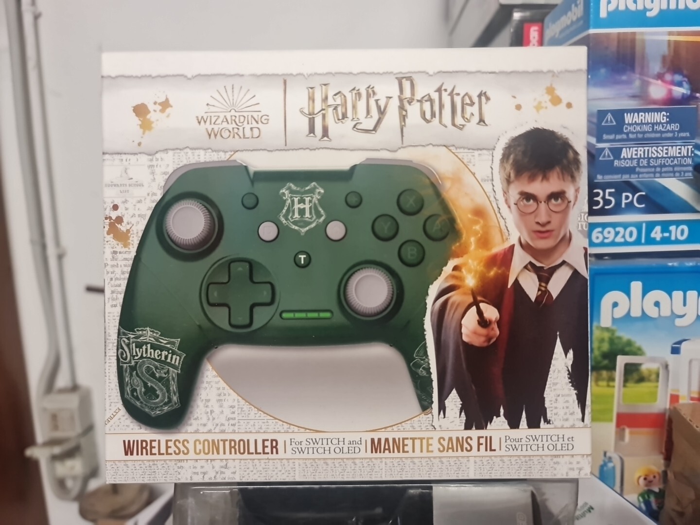 Nintendo Switch Trade Invaders Harry Potter Wireless Controller Green Game NUOVO