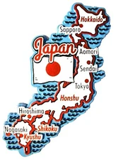 Japan Map Outline Fridge Magnet