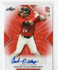 2021 Leaf Perfect Game National Showcase Carlos Elian Martinez Auto Orange 3/30