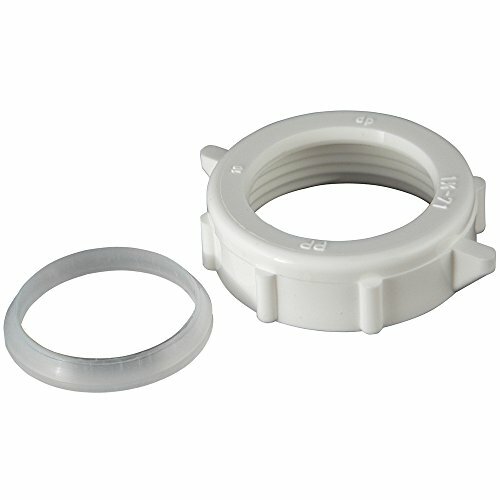 Plumb Pak PP956 1 1/4 Plastic PVC White Slip Joint Sink Drain Nut for