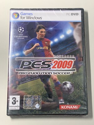 Pro Evolution Soccer 2009 PC DVD Computer Videospiel BRANDNEU VERSIEGELT ITALIENISCH