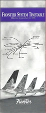 Frontier Airlines system timetable 9/11/96 [6061] (buy 4+ save 50%)