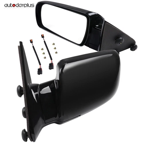 Side View Manual Fold Mirrors Pair For 1988-1998 GMC Chevy Pickup Truck Black