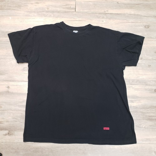 Supreme x Hanes Collaboration Comfort Soft Black T-shirt Men’s Large Official