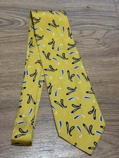 Cravatta Bettini in seta Vintage Nos Bettini silk tie yellow New Old Stock '2000