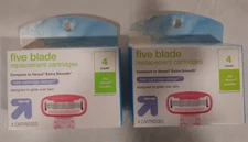 UP & UP WOMEN'S FIVE BLADE REPLACEMENT CARTRIDGES 8 COUNT BLADES SET OF 2 BOXES