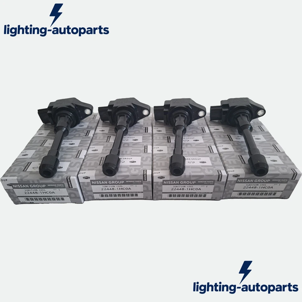 4pcs Ignition Coils 22448-1HC0A For Nissan Versa Versa Note 1.6L I4 2012-2019 — 第 2/4 张图片