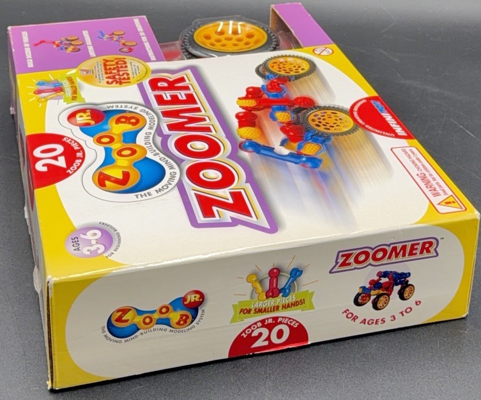 ZOOB Jr. Zipster Fastback 13012 Vehicle Building Set New NIB 12pcs
