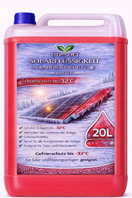 20L Solarflüssigkeit für alle Kollektoren Fertiggemisch u. Konzentrat -32°C TOP