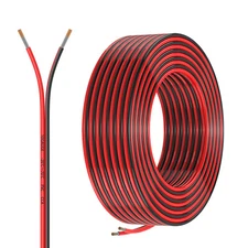 10 Gauge 2 Conductors 30FT Electrical Wire, Red Black Cable, Flexible Low Voltag