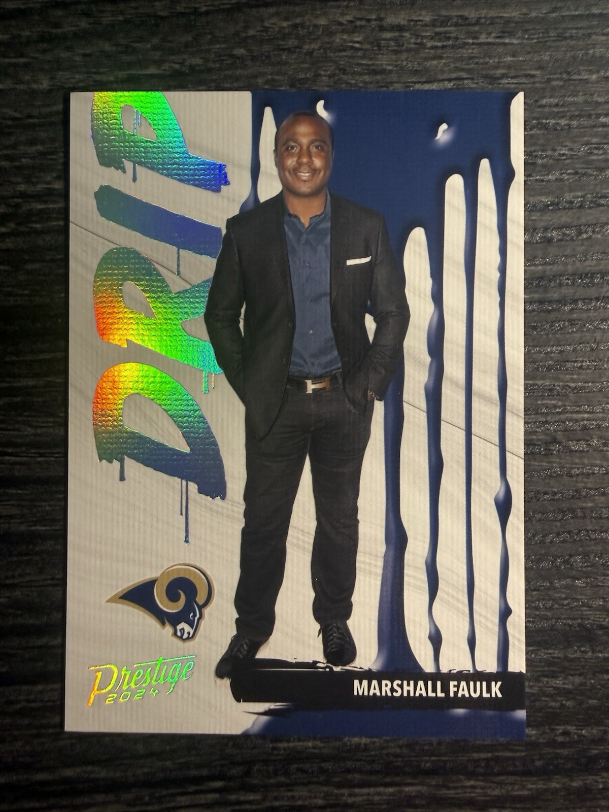 Marshall Faulk 2024 Panini Prestige Drip SP Rams Football